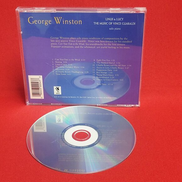 George Winston Linus Lucy The Music of Vinci Guaraldi Solo Piano CD 2012 Signed - Picture 8 of 8